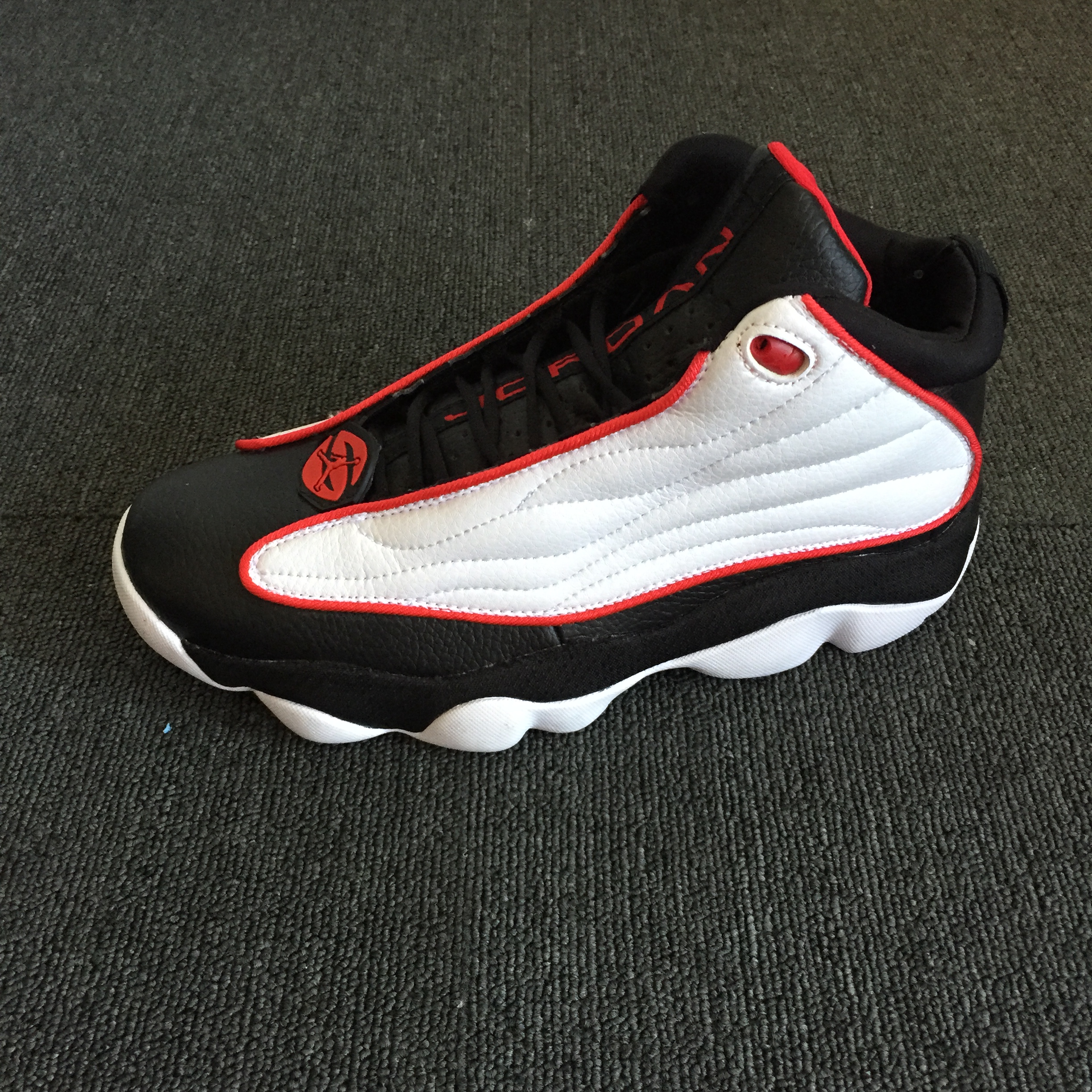 Air Jordan Pro Strong White Black Red Shoes - Click Image to Close